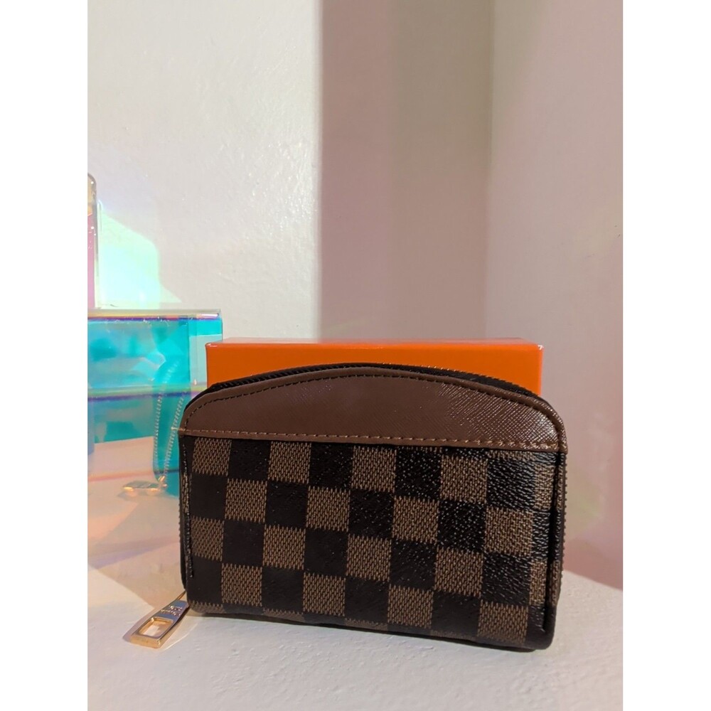 Louis Vuitton Damier Ebene Compact Zip Wallet N61668 Brown w/ Original Box - Picture 2 of 7